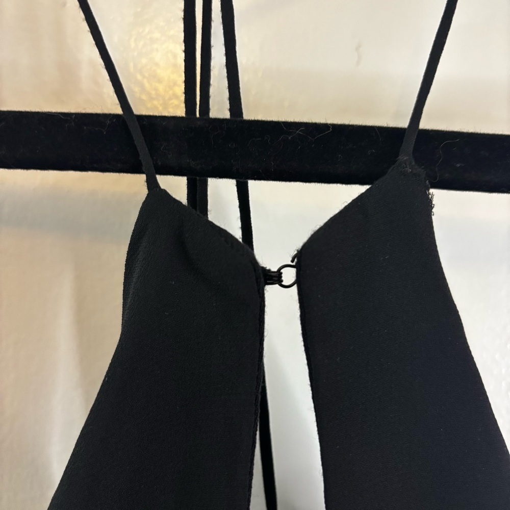 Tobi Black Sleeveless Strappy Back Halter Maxi Dress Size XS - Picture 5 of 14